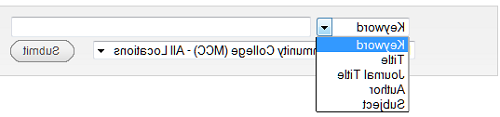 search area containing keyword dropdown menu, a search edit field, and a dropdown menu for narrowing location, followed by the search button